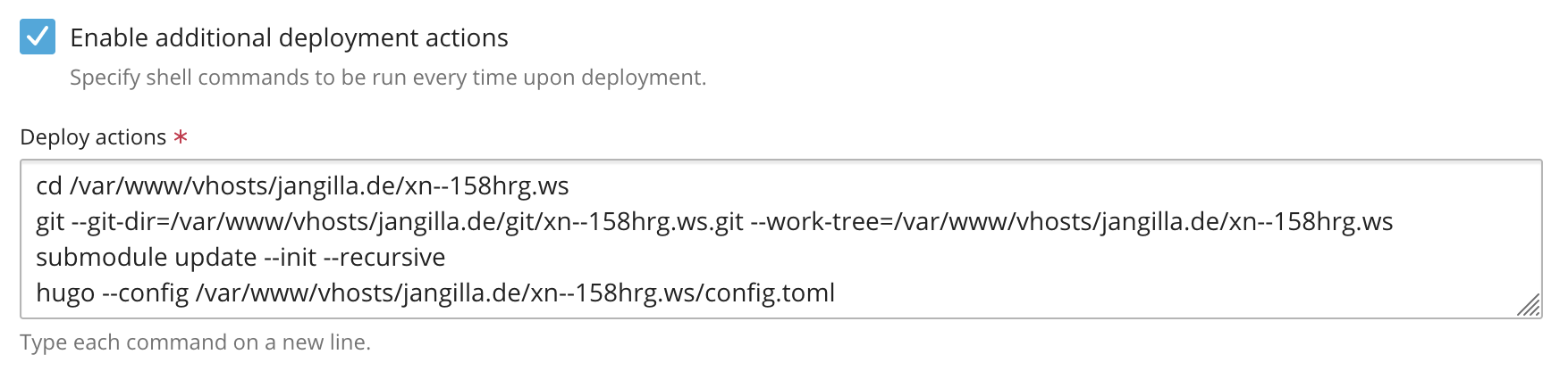 Git automatic deployment options